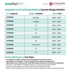 Citroen için Radyatör Ek Depo Kapağı