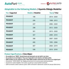 Citroen için Radyatör Ek Depo Kapağı