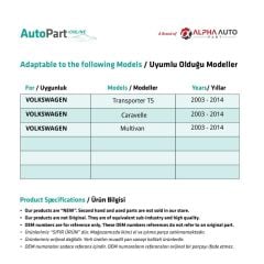Vw Transporter T5,Caravelle,Multivan için Bagaj Kilit Dişlisi