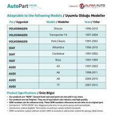 Volkswagen, Seat, Audi için Döşeme Klipsi- 10'lu