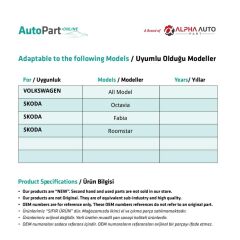 Volkswagen, Skoda için Kapı Döşeme Klipsi