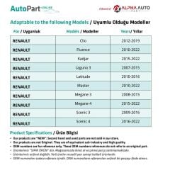 Renault, Peugeot, Citroen için Döşeme Klipsi