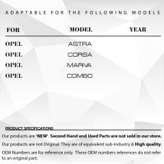 Opel Astra, Corsa, Mariva, için Tavan Anten Çubuğu - 27 Cm M5 -