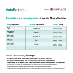 Fiat Ducato3,Peugeot Boxer3,Citroen Jumper3 için Çamurluk Sinyal Lambası