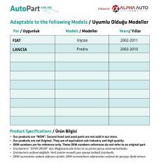 Peugeot, Citroen, Renault, Fiat, Lancia, DS için Döşeme Klipsi- 100'lü