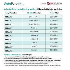 Peugeot, Citroen, Renault, Fiat, Lancia, DS için Döşeme Klipsi- 100'lü