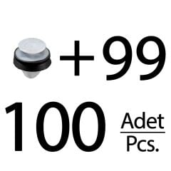 Peugeot, Citroen, Renault, Fiat, Lancia, DS için Döşeme Klipsi- 100'lü