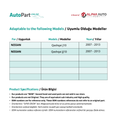 Nissan Qashqai J10,JJ10 için Krom İç Kapı Kolu-Ön-Arka-Sağ-Sol-SET