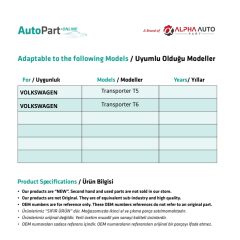 5 Gear Knob Numberer for Volkswagen Transporter T5 - T6