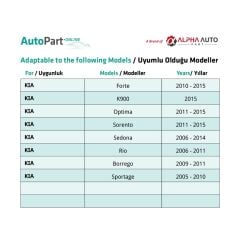 Hyundai, Kia için Kapı Döşeme Klipsi- 100 Adet