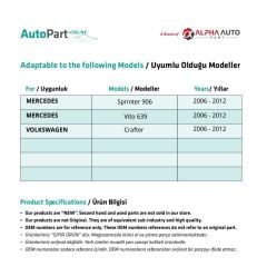 Mercedes Sprinter 906,Vito 639,Vw Crafter için Vites Topuzu 6 İleri