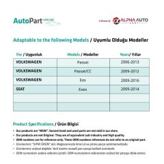 Trunk Lock Gear for Volkswagen Passat,CC,EOS