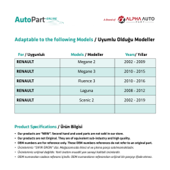 Windscreen Wiper Water Sprinkler Nozzle 2 for Renault Megane, Scenic