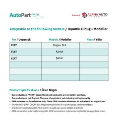 Garnish Set for Fiat Doğan SLX, Kartal, Şahin