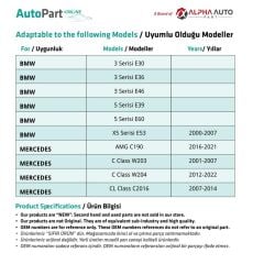 BMW, Mercedes, Opel için Tampon Klipsi- 100'lü