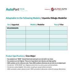 Kit de réparation de serrure pour Volkswagen