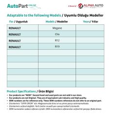 Renault Megane, Clio, R12, R19 için Vites Ara Burcu- 10 Adet