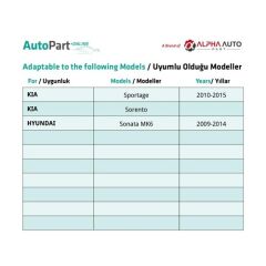 Kia Sportage, Sorento, Hyundai Sonata MK6 için Sol Ayna Dişlisi- 38 Diş