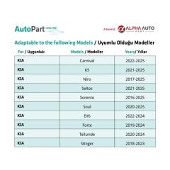 Hyundai, Kia için Kapı Panel Klipsi