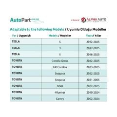 Toyota ve Tesla için Kapı Döşeme Klipsi