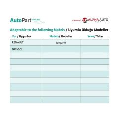 Renault Megane, Nissan için Kaput Keçe Klipsi- Gri