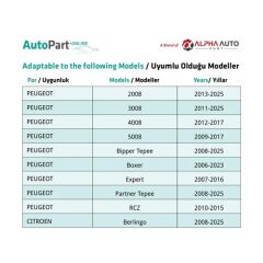 Peugeot, Citroen için Torx Uyumlu Davlumbaz T30 M6 Vidası