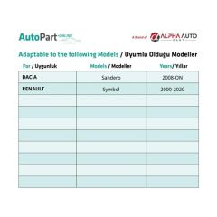 Renault Symbol, Dacia Sandero için Ön Tampon Bağlantı Spotu -SOL