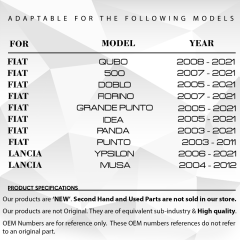 Fiat Doblo, Citroen Nemo için Hava Filtre Kazan Lastik Seti 5'li