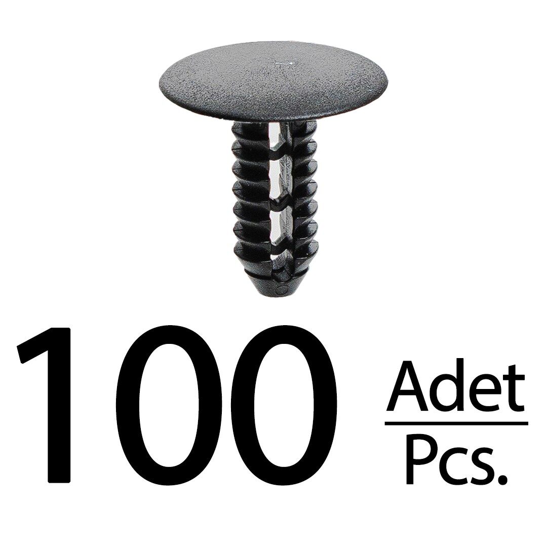 Fiat Ducato için Döşeme Klipsi-Siyah - 100 Adet