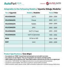 Vw. Window Lift Reel for Golf 5 3 Door, Golf 3 Cabriolet - Right