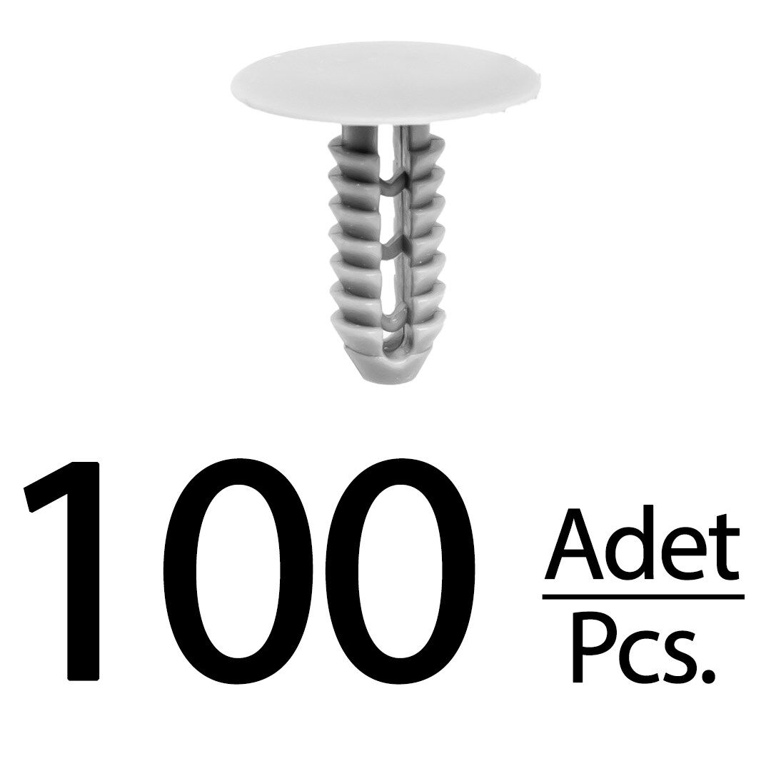 Fiat Ducato için Döşeme Klipsi-Gri - 100 Adet