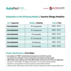 Side Sliding Window Repair Set 2-Piece for Volkswagen VW T5 Caravelle