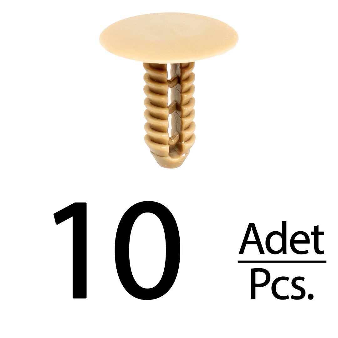 Fiat Ducato için Döşeme Klipsi-Bej - 10 Adet