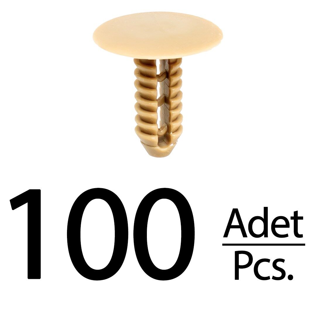 Fiat Ducato için Döşeme Klipsi-Bej - 100 Adet