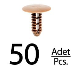 Fiat Ducato için Döşeme Klipsi-Koyu Kahve - 50 Adet