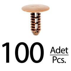 Fiat Ducato için Döşeme Klipsi-Koyu Kahve - 100 Adet