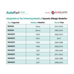 Nissan, İnfiniti, Subaru için Tampon Klipsi- 100 Adet