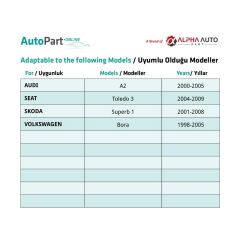 Audi, Seat, Skoda, Volkswagen için Klips- 10 Adet