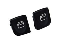 2 Pieces Front Left Window Button Repair Cover for Mercedes C Class W203