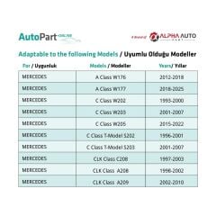 Mercedes için Tampon Klipsi- 10 Adet