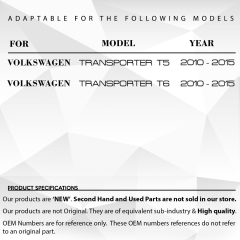 Couvercle de poignée de porte intérieure pour Volkswagen Transporter T5, T6