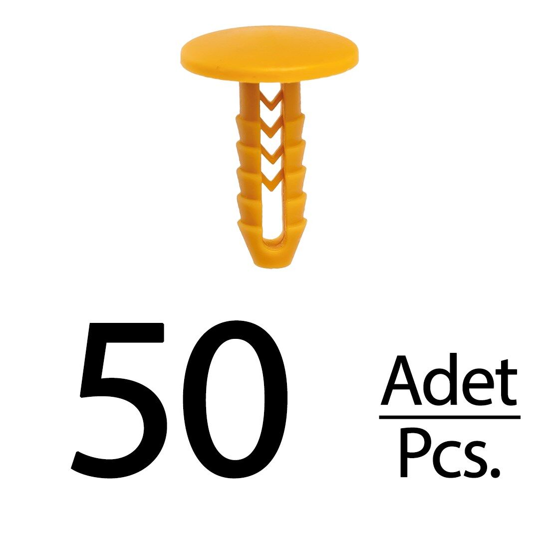 Alfa Romeo 147, Fiat Grande Punto için Döşeme Klipsi- 50 Adet