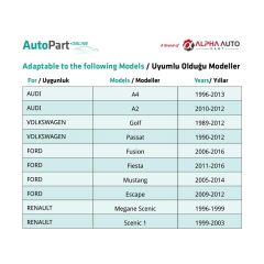Audi, Volkswagen, Ford, Renault için Tampon Izgara Klipsi- 50 Adet