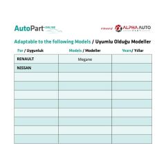 Renault Megane, Nissan için Kaput Keçe Klipsi- 50 Adet