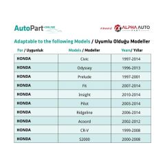 Honda için Tampon Klipsi- 50 Adet