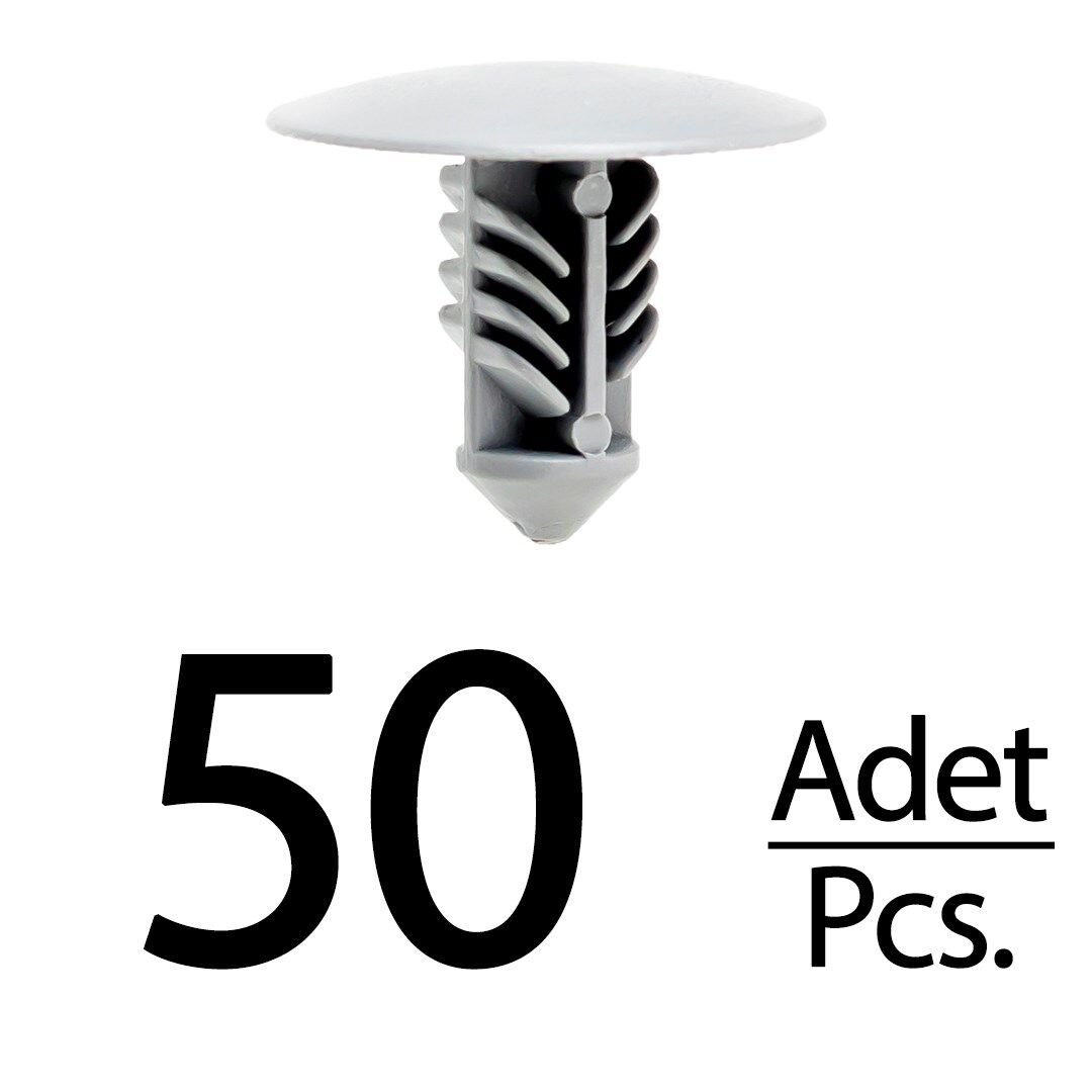 Renault Megane, Nissan için Kaput Keçe Klipsi- Gri- 50 Adet