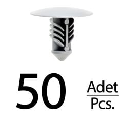 Renault Megane, Nissan için Kaput Keçe Klipsi- Gri- 50 Adet