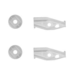 Rear Right Window Jack Plastic for Volkswagen New Beetle Cabriolet - Right - 2 Pieces (2 Pieces)