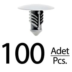 Renault Megane, Nissan için Kaput Keçe Klipsi- Gri- 100 Adet