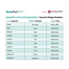 Peugeot, Citroen, Renault için Çıta Klipsi- 100 Adet
